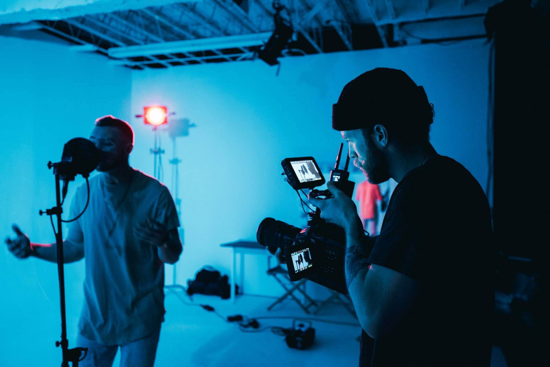 Music video company shooting scenario